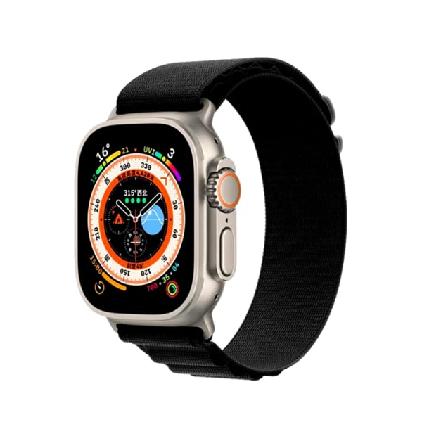 49mm Smartwatch för Apple Smart Watch ultra series 8 Herr Damklockor NFC GPS Spårtermometer BluetoothCall Vattentät Sport Black NL