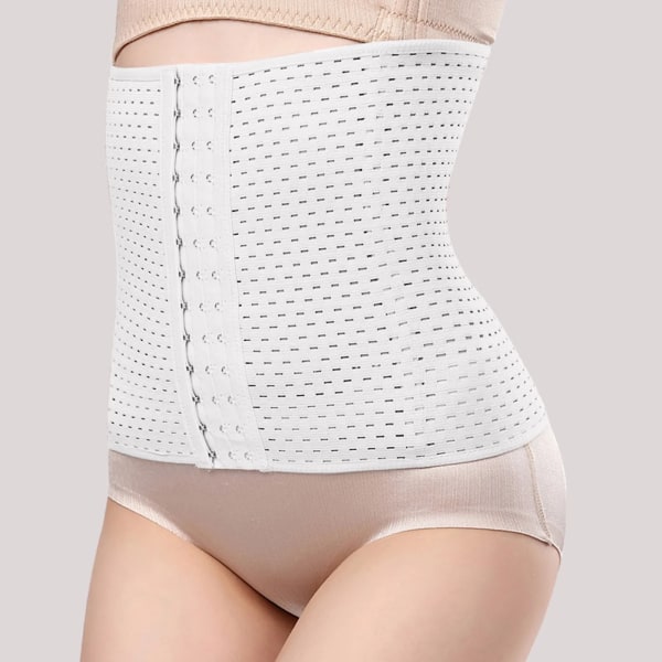 Dam Waist trainer Korsettbälte Under Kläder Sport Lång Torso Shapewear Waist trainer Metall Black M