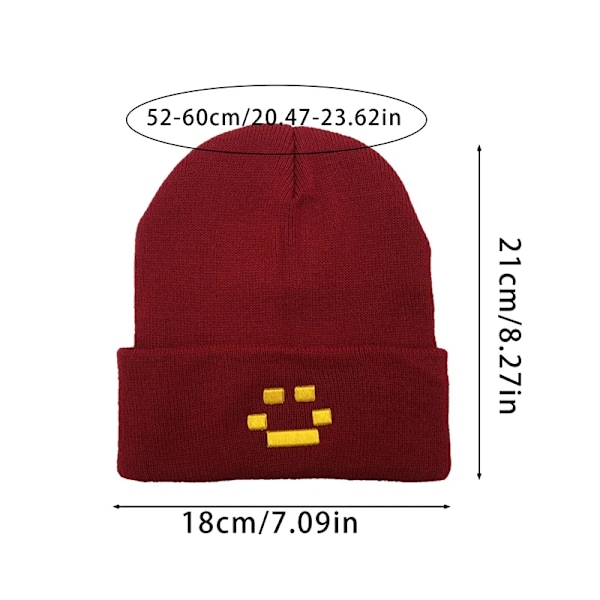 Unisex Stickad Skullies Vår Beanies Hatt För Kvinnor Män Dubbellager Kepsar Pojke Skidben Quackity Merch Las Nevadas Kalla Hatt BK
