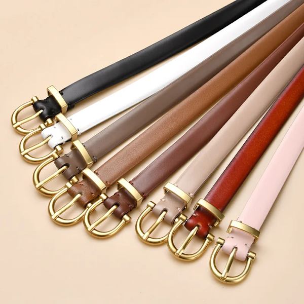 Bältesklänning Enkel mångsidigt mode för kvinnor Läderbälte Tunt Skinny Justerbar matt midjeband Bältkklänning Tillbehör Bright Red 96X1CM