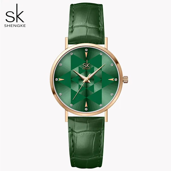 Romantiska Ljusblå Damklockor Royal Style Relogio Feminino Ultra Tunn Minimalistisk Watch För Dam Toppmärke Montre Femme green