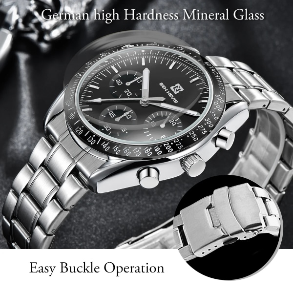 BEN NEVIS SPEEDMASTER Automatisk datumhastighet Watch för män Mode Quartz Exakta kopior lyxmärken Sport golden