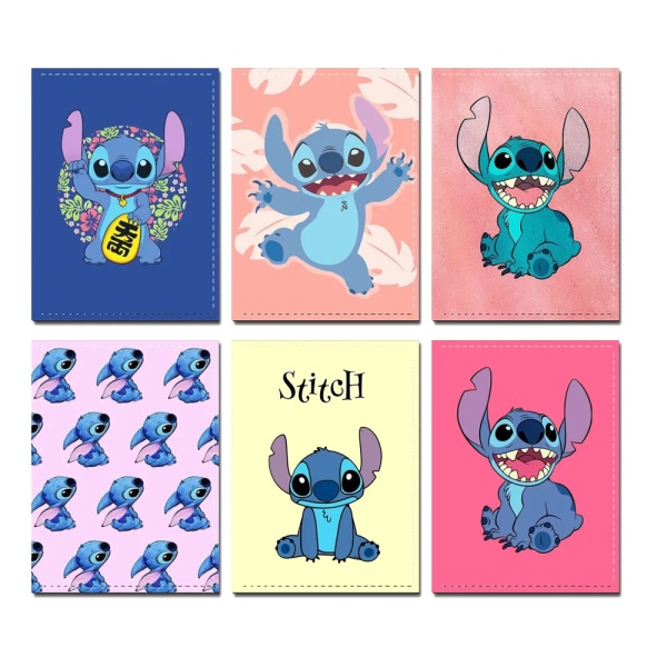 Lilo & Stitch Film Tecknad Print PU- cover Mode Söta flickor Pojkar ID-korthållare Resebehörighetshållare DX1037A