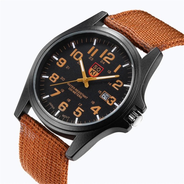 SOKI Sports Watches Man 2021 Mode Casual Man Watch Lyx Herrarmbandsur Relogio Masculino Quartz Military Watch For Herr black