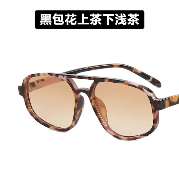 Retro Double Beam Solglasögon Kvinnor Män Mode Oregelbundna solglasögon Man Kvinna Märke Designer Körning Glasögon gafas C2 AS shows