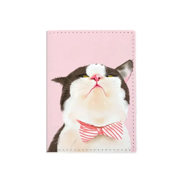 Kawaii 3D Cat Passport Fodral Hållare Kvinnor Män Business PU Läder ID Bankkort Förvaring Plånbok Case Resetillbehör Type 7