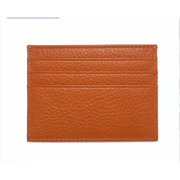 Kreditkortshållare i läder Custom Initial Holder Personlig Initial Slim Wallet Monogram Namn Plånbok Korthållare DIY Christmas orange