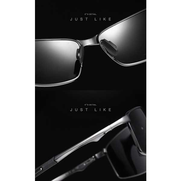 BOOROOT Polarized Solglasögon Män Dam Legering Solglasögon Modedesign UV400 Outdoor Driving Spegel Solglasögon Black Frame-Silve Glasses Bag