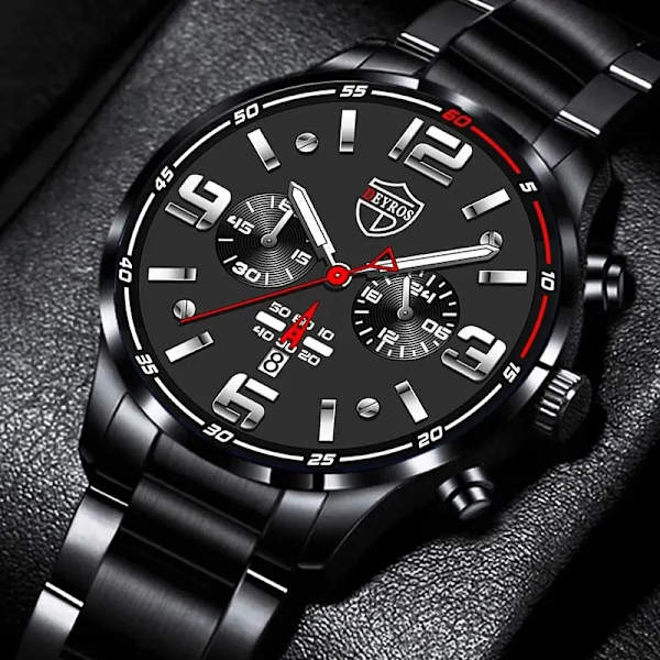 Lyxmode Herrklockor Herr Business Watch i rostfritt stål Quartz Silver White