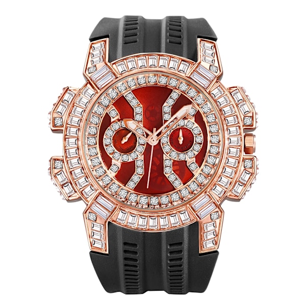 Moissanite Diamond Jacob&Co Mode Watch för män Ny watch Herr Hip Hop Lyx 18K guld Chrono vit gummiröd watch V318-RGBL