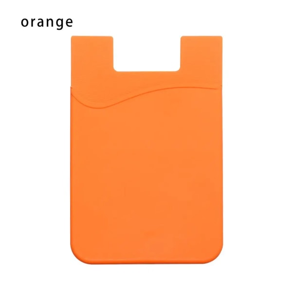 1st Unisex Fashion Elastisk Mobiltelefonplånbok Mobiltelefon Korthållare Case Självhäftande klistermärke Ficka Kredit ID-kortshållare 1 orange
