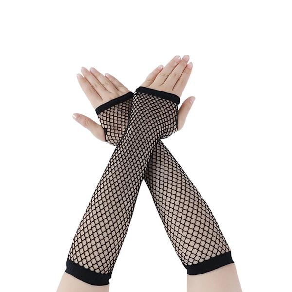 Nytt mode Neon Fishnet Cykelhandskar Fingerlösa Långa Handskar Ben Arm Manschett Fest Klänning för Dam Sexig Vacker Arm A6651(.333)