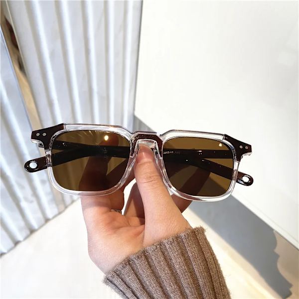 Nya Solglasögon Mode Män Och Kvinnor Jumping Di Hip Hop Par Glasögon Super Fire Retro Solglasögon Transparent Tea(.344)