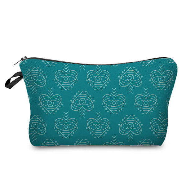 Turkish Blue Evil Eye Bärbar Kvinnor Reseförvaringsväska Liten toalettartiklar Organizer Kosmetisk väska Vattentät Kvinnlig Lucky Makeup Bag hz2711