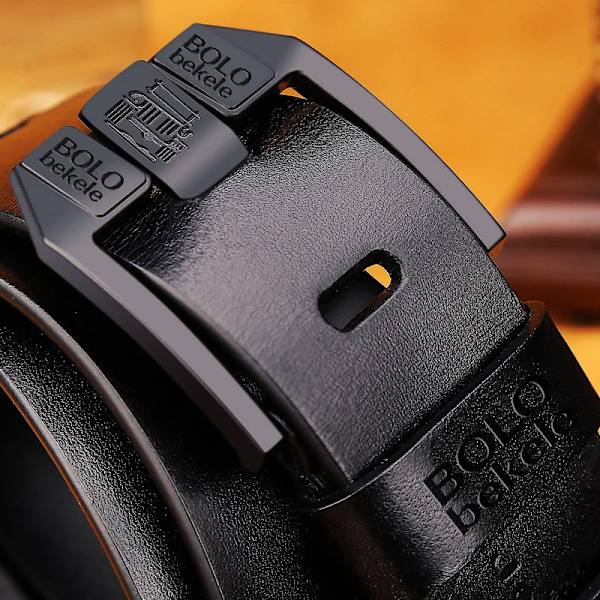 Lyxmärke Designer Bälte Herr Mode Äkta Läder Midjerem Legering Nål Spänne Herrbälte Cummerbunds Ceinture Homme 2022 BOLODZHK-Black 100cm
