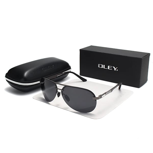 OLEY Brand Polarized Solglasögon Herr Klassiska pilotsolglasögon Driving antireflex UV400-glasögon För Herr kvinnor YA541 YA541 C2BOX