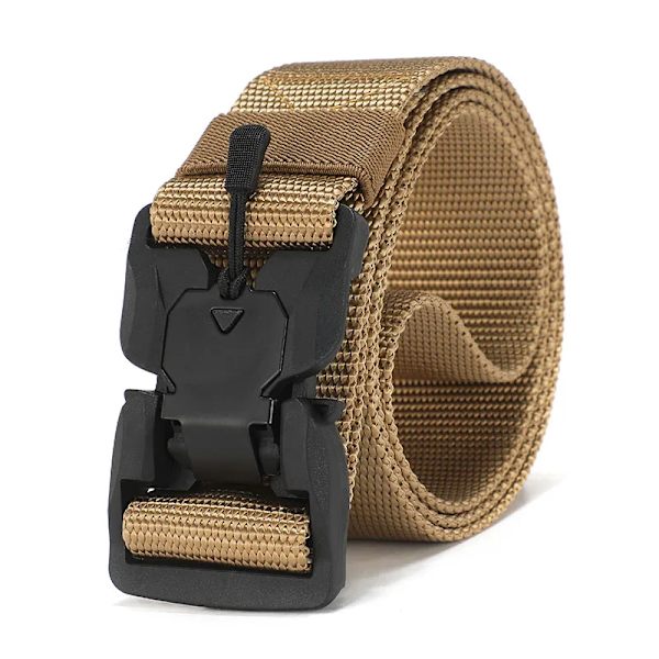 Nytt nylon för män Army Taktiskt bälte Molle Militär SWAT stridsbälten Knock Off Emergency Survival Waist Tactical Gear ship KHAKI2 125cm