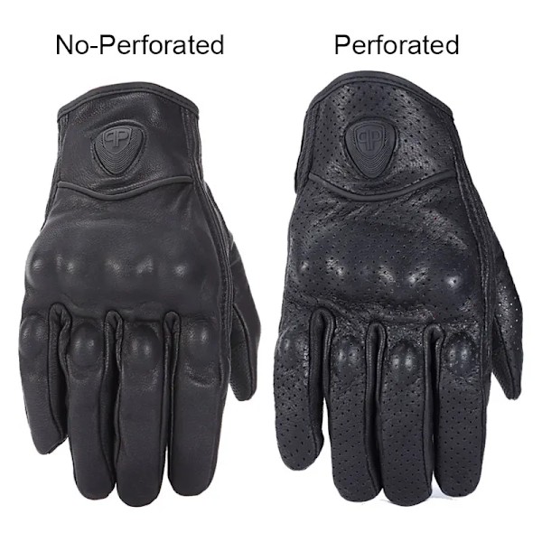 Roaopp Retro Pursuit Äkta Läder Motorcykelhandskar Pekskärm Herr Dam Motocross Vattentäta Elcykelhandskar Moto Handske No-Perforated M