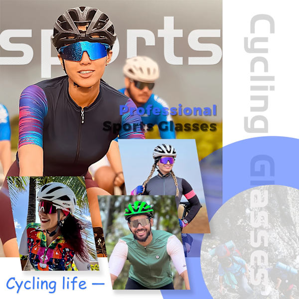 Kapvoe Polarized Cykel Cykelglasögon Utomhussport Solglasögon Fiskeglasögon Nya Män Kvinnor MTB Cykelridning Vandring Glasögon PGXC-KE-X27-2LENS-02 2 lens