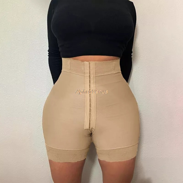 One Piece Secret Women Öppen byst Waist Trainer Bodysuit Shapewear Bantning Body Shaper Underkläder Hög midja Faja Tan L