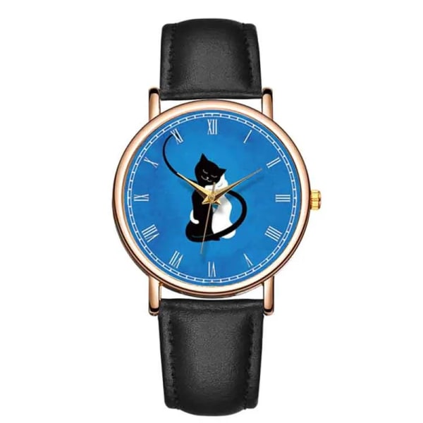 2022 Ny Kvinnor Watch Söt Print Dail Läderklockor Toppmärke Mode Casual Armbandsur Reloj Mujer Montre Femme 717 light brown
