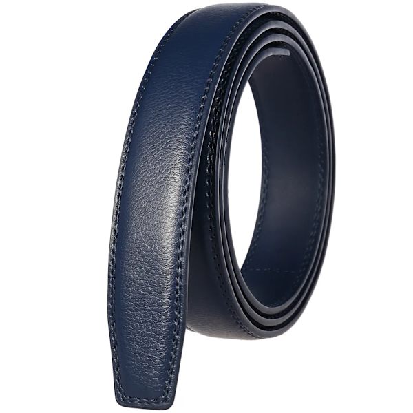3,0 cm 3,1 cm bredd läderbälte utan spänne Designerbälten män Högkvalitativt läderrem 110-130 cm Red 110cm