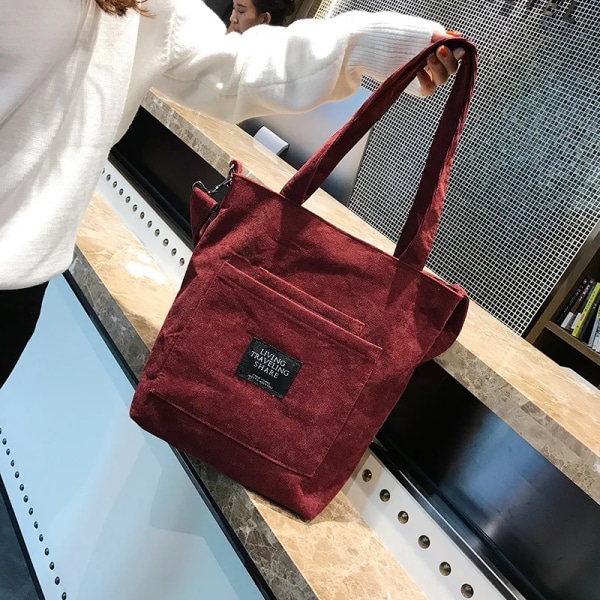 Kvinnor Manchester Axelväskor Randigt tyg Tyg Handväskor Casual Zip Tote Canvas Crossbody-väska Söt shoppingväska för damer Gray