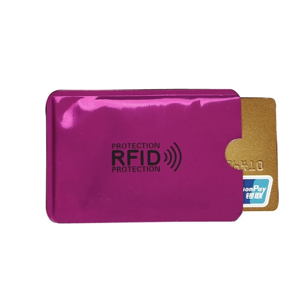 2PC Ny Anti Rfid-läsare i aluminium Blockerande Bank Kreditkortsinnehavare Skydd Ny Rfid-kortläsare Metall Kreditkortshållare Yellow