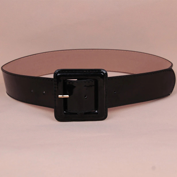 Brett kvinna midjebälte Solid lackläder Stora korsettbälten för kvinnor Högkvalitativ klänning Midjeband Stor tröja Jeansrem Röd black belt 103x4.8cm