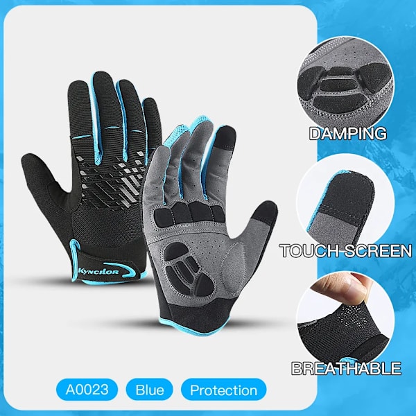MTB Cykelhandskar för män Motorcykeltillbehör Handskar Guantes Ciclismo Cykel Pekskärm Andas Full Finger Bike Handskar BU M