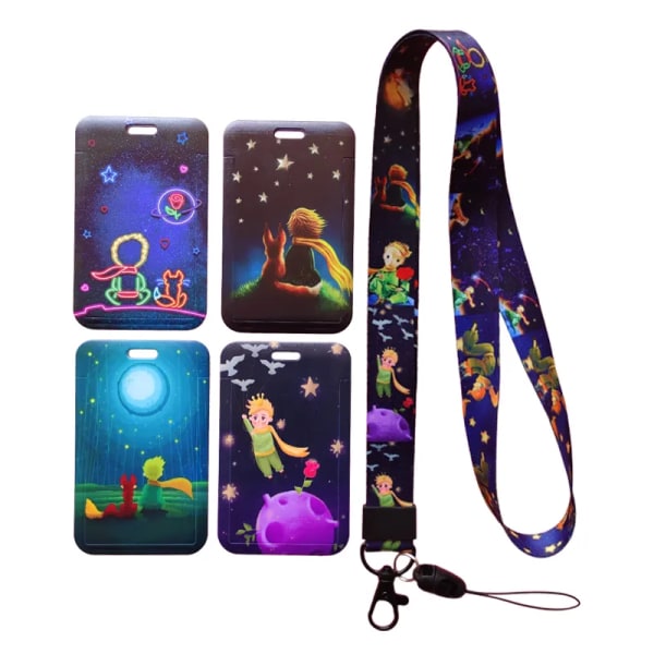 Little Prince Korthållare Lanyards Pojkar Case Student Campus Hängande märkeshållare Halsrep Herrkorthållare Lanyard Card holder Lanyard(.1704)