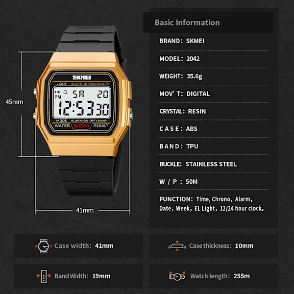 SKMEI Klockor Herr Alarm Chronograph LED Herr SKMEI Toppmärke Lyx Sport Klockor För Herr Armbandsur Relogio Masculino army green