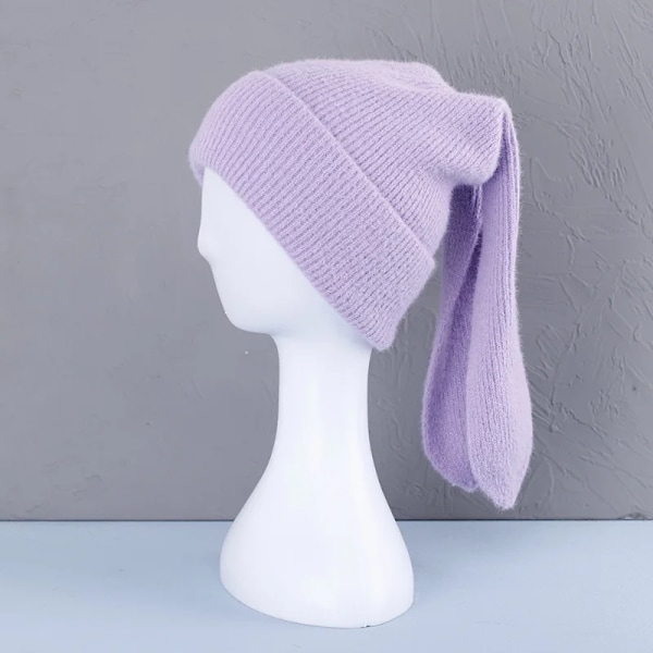 Söt Mode Huva Cap Loverboy Katteöra Stickad Hatt Dubbellager Varm Grisöra Hatt Nisch Design Hip-Hop Personlighet Kalla Hatt E83pink Buttons M 56-58cm