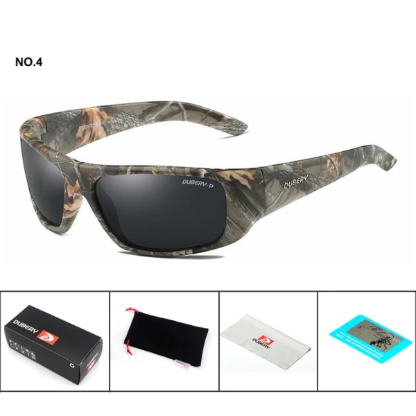 DUBERY Polariserade solglasögon för män Körskydd för män Retro Gafas De Sol Hombres glasögon C4 MULTI