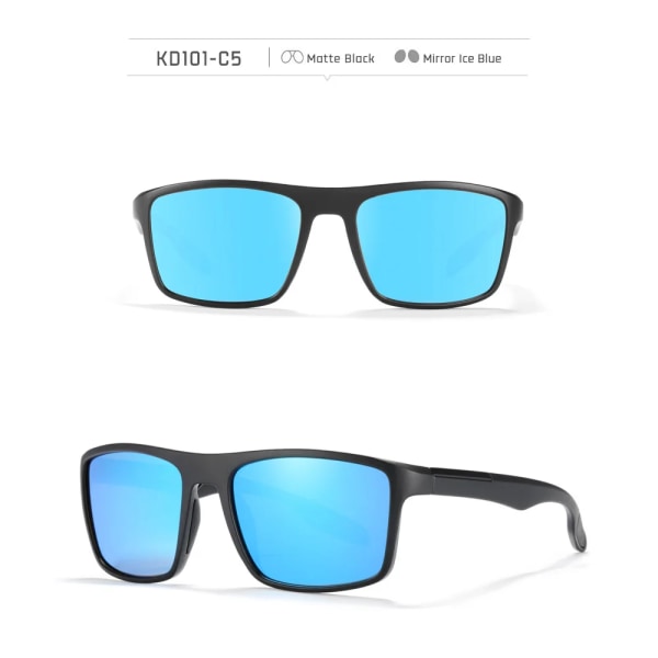 Italiensk design av hög kvalitet TR90 polariserade solglasögon Herr Kvinnor Sport Körskydd KDEAM UV400 Okrossbara solglasögon med box C5 TR90 and Polarized
