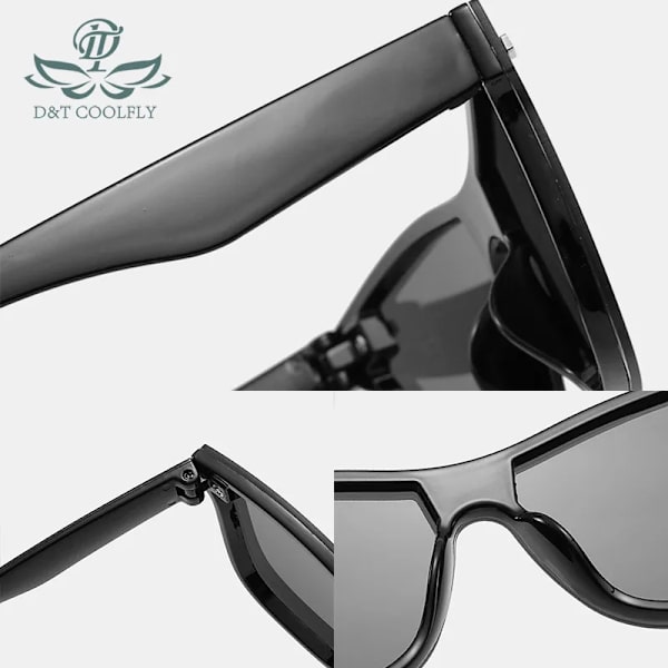 D&T New Fashion Solglasögon Ett stycke Trend Personlighet Glasögon Brand Design Skydd Reflexerande Ramlösa Solglasögon UV400 C5 Other