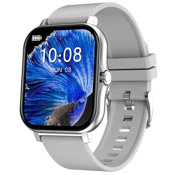 Smart Watch Bluetooth Call Dial Information Push 1,69 Pekskärm Multi Sport Mode Weather Custom Dial Sportarmband Silver