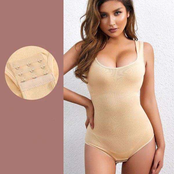 Kvinnor Waist trainer Body Slim Full Body Shapewear Seamless Jumpsuits Magkontroll Toppar Bodysuits för att gå ut Auburn L