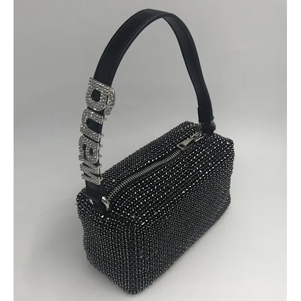 Black Diamond kvällsväska lyxig designer dam högkvalitativ armhåla väska glänsande väskor för kvinnor handväskor sac a main femme silver without Wang NO Box