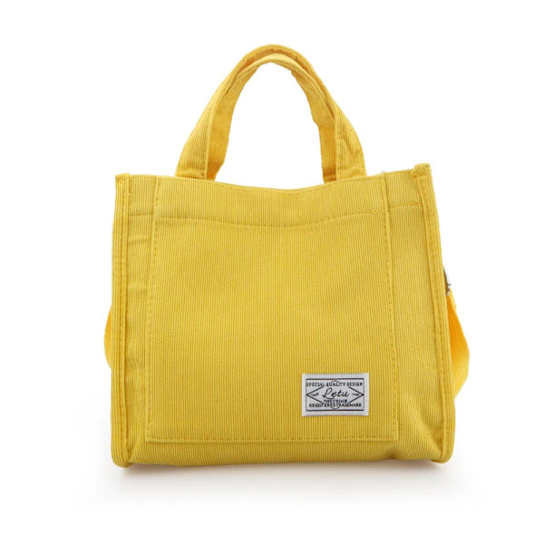 Kvinnor Manchesterväska Bolsa Feminina Axelväska Lyx Designer Shopping Casual Damväskor Kvinnlig bomullsdragkedja Handväskor A Yellow Bags 26x23x10cm