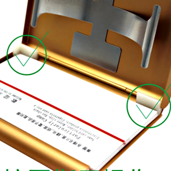 Metall Visitkortshållare Hand Push Card Case Bankkort Medlemspaket Ultra Tunt Visitkort Förpackning Box Organizer A-Red