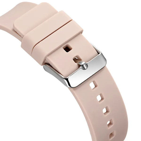 Minimalism Watch For Women 41 mm case med PVD-finish gummirem Pink