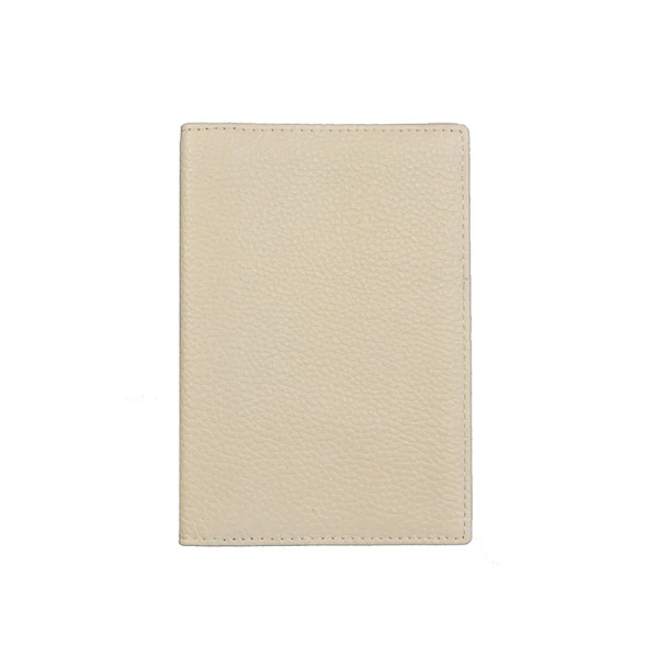 Passhållare i 100 % äkta läder Mjukt case Cover för passplånboken beige