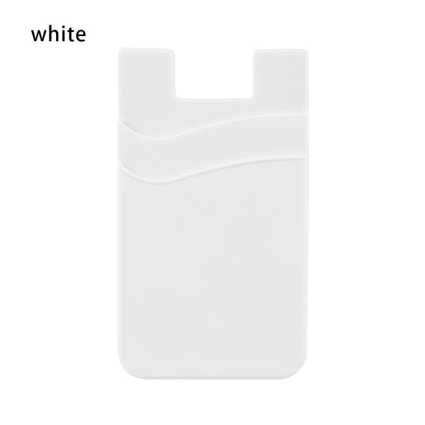 1 st mode elastisk mobiltelefon korthållare Mobiltelefon case Kredit ID-kortshållare självhäftande klistermärkesficka white(.108)