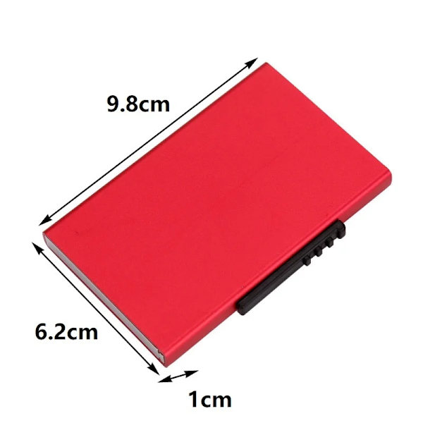 Ny stil kort-ID-hållare Aluminiumplånboksficka ID-korthållare Rfid-blockerande plånbok Automatisk pop-up case Gray