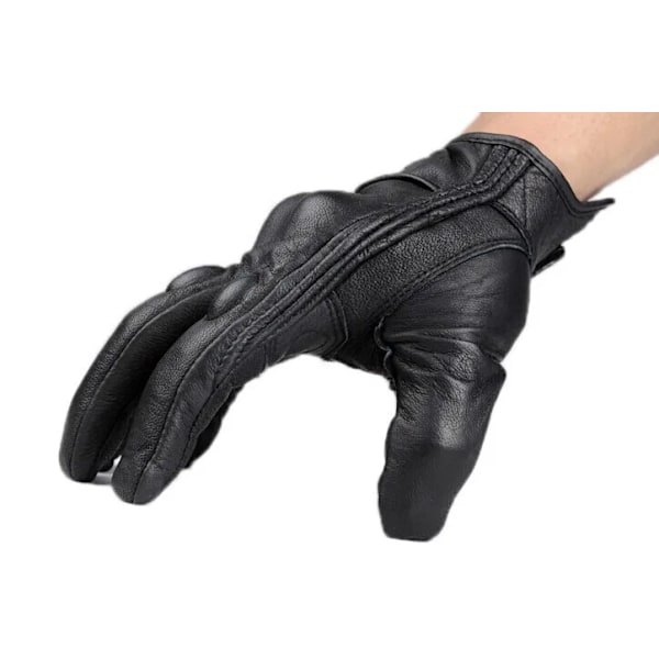 Motorcykelhandskar Herr Dam Moto Läder Kolfiber Cykel Vinterhandskar Motorcykel Motorcross Atv Motor Nya non perforated M