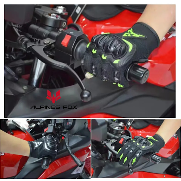 Motocentric Sommar Motorcykelhandskar Herr Helskärm Touchscreen Off Road Motocross Racing Guantes Moto Mountain Cykelhandskar Green M