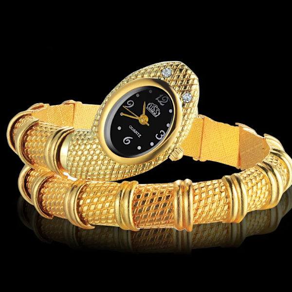 Ormklocka för kvinnor Watch Lyxguld Damklockor Mode Watch Klocka reloj mujer montre femme Silver