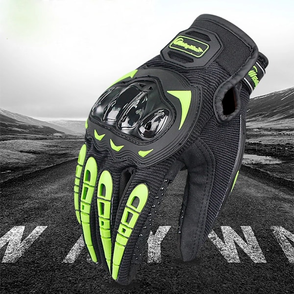 Motorcykel Hel Finger Pekskärm Racinghandskar Motorcykel Andningsbara Mesh Tyg Cykelhandskar Moto Luvas Guantes BLACK XL