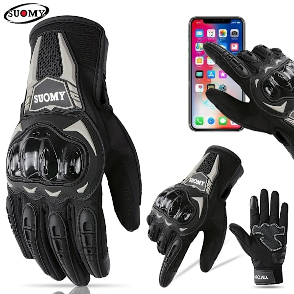 Suomy Vinter Vindtäta Handskar Moto Motorcykelhandskar Herr Dam Höst Motocross Bikerhandske Pekskärm Cykling Luvas M-Xxl Red M